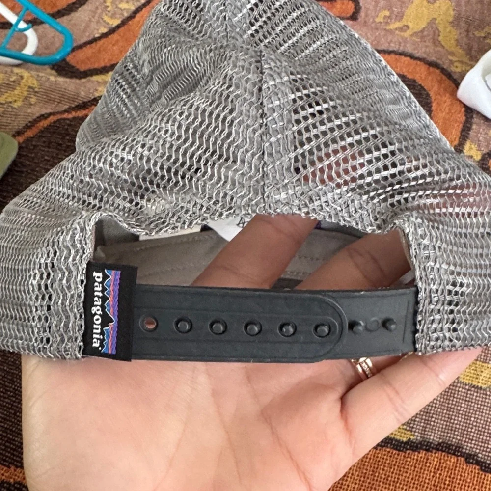 Patagonia Black Cap with Purple & Blue Embroidered Logo - Picture 4 of 5